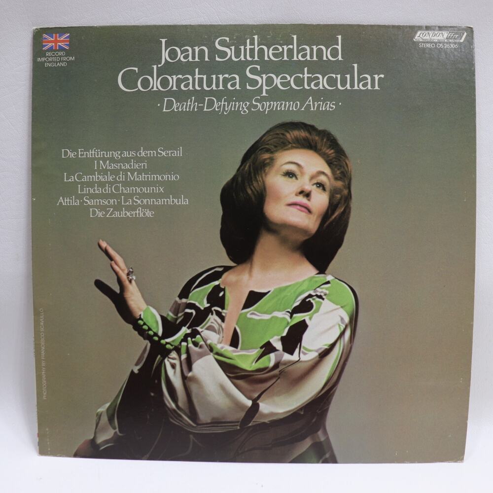Joan Sutherland Coloratura Spectacular Death Defying Soprano Aria LP London 1974
